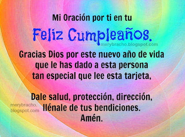 Imagen con oracion de cumpleaños agradecimiento a Dios por cumple