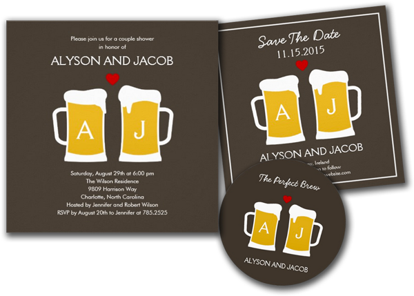  The Perfect Brew Engagement or Wedding Shower Custom Announcement