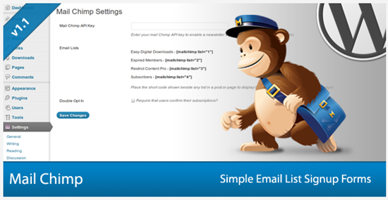 mailchimp signup forms