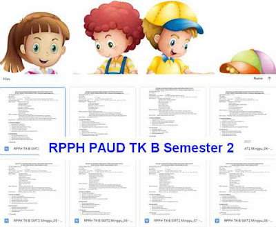 Contoh RPPH Paud - Download RPPH TK B Semester 2 Tema Subtema Lengkap