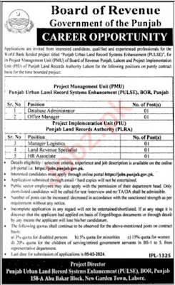 Revenue Management Posts Lahore 2024