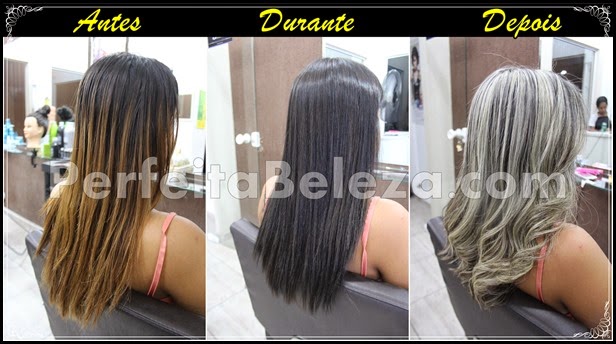 antes e depois cabelos platinados