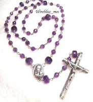 Wire wrapped Rosary with Amethyst