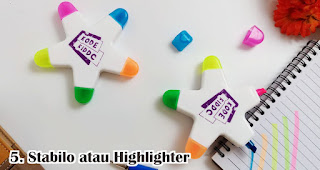 Stabilo atau Highlighter merupakan salah satu alat tulis yang cocok dijadikan souvenir pelengkap tahun ajaran baru