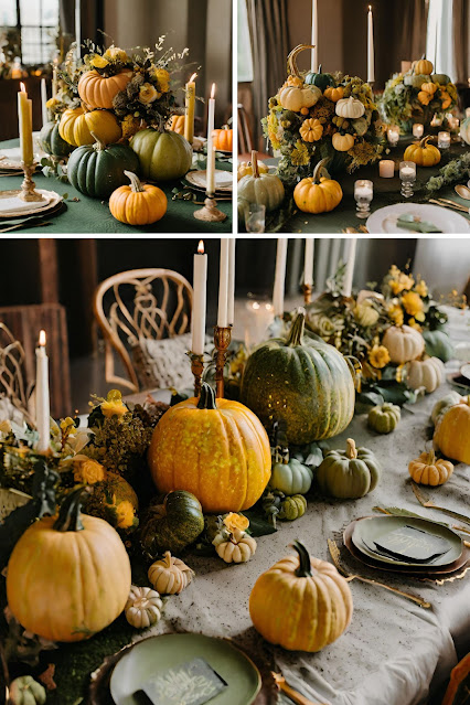 #HolidayDisplay-Affordable Chic The Most Beautiful Pumpkin Centerpiece Ideas To Steal