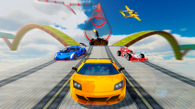 green car racing impossible stunt car tracks 3d game