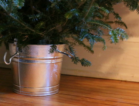 DIY Christmas Tree Stand Container like a European Grape Gathering Hod