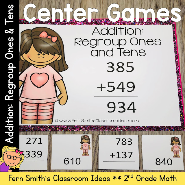 Click Here to Download This Second Grade Math Addition: Regroup Ones and Tens Center Games Resource