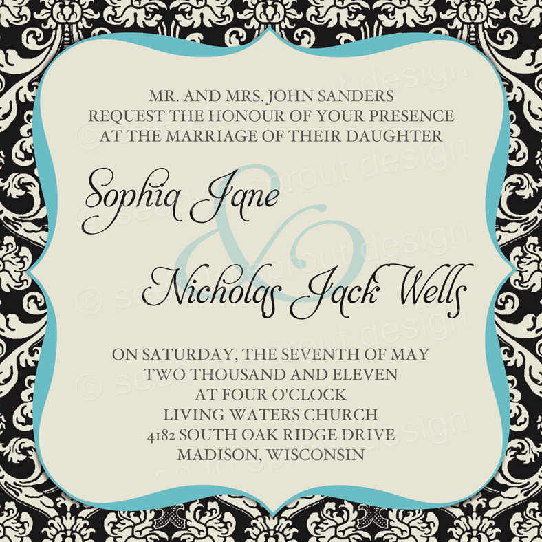 A Gorgeous New Printable Wedding Invitation