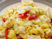 Resep Menu Sahur Simpel Orak Arik Telur Tahu Sawi Enak