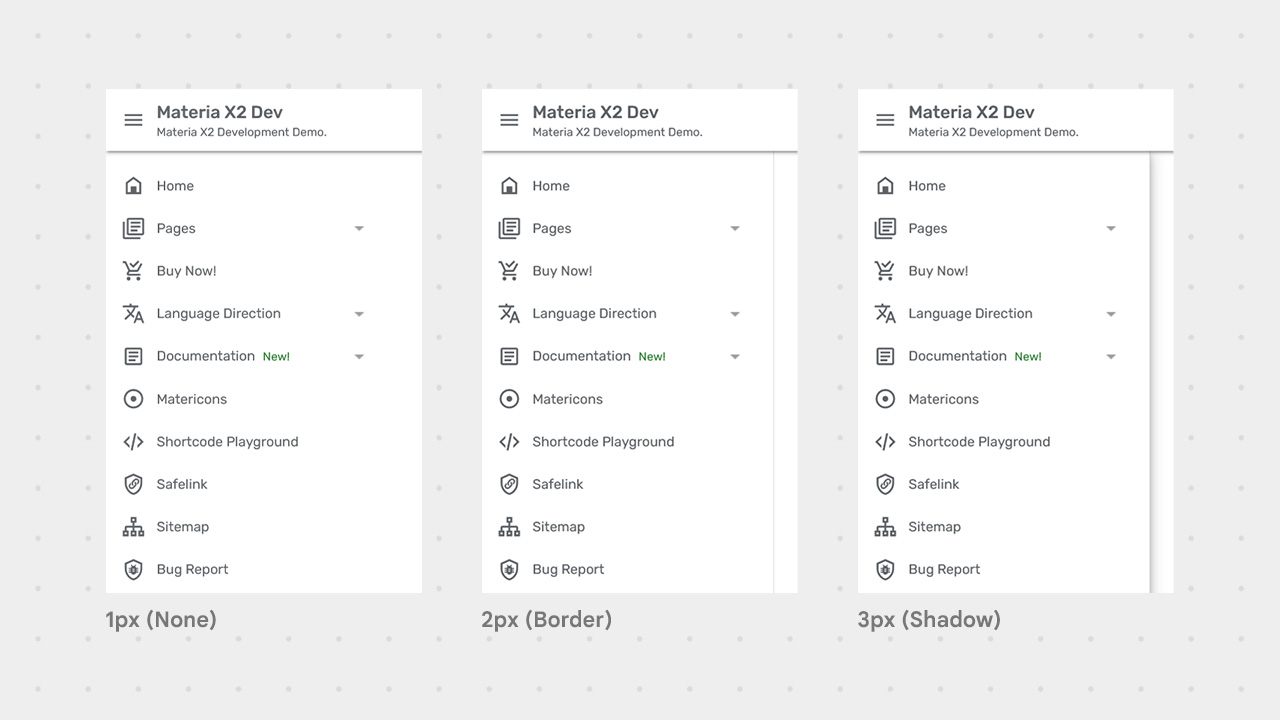 Navigation Drawer Edge Style on Desktop