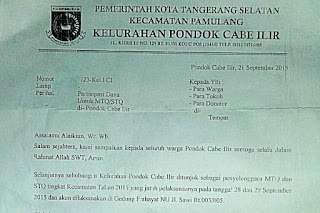 Contoh Surat Proposal Permohonan Bantuan Dana Ke Kelurahan