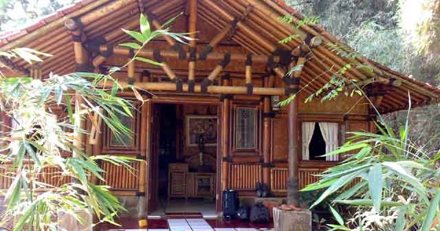 Contoh Gambar Rumah  Antik  Konstruksi Bambu Blog Interior 