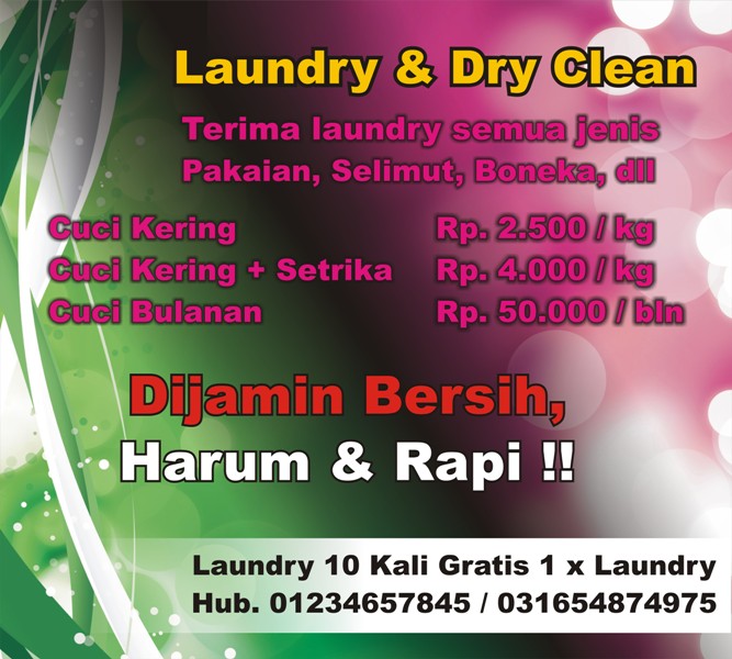 Contoh Banner Laundry - Contoh U