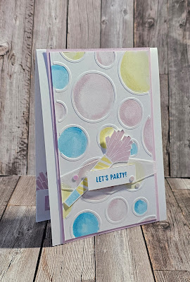 Year to celebrate stampin up watercolour bubbles gift card holder