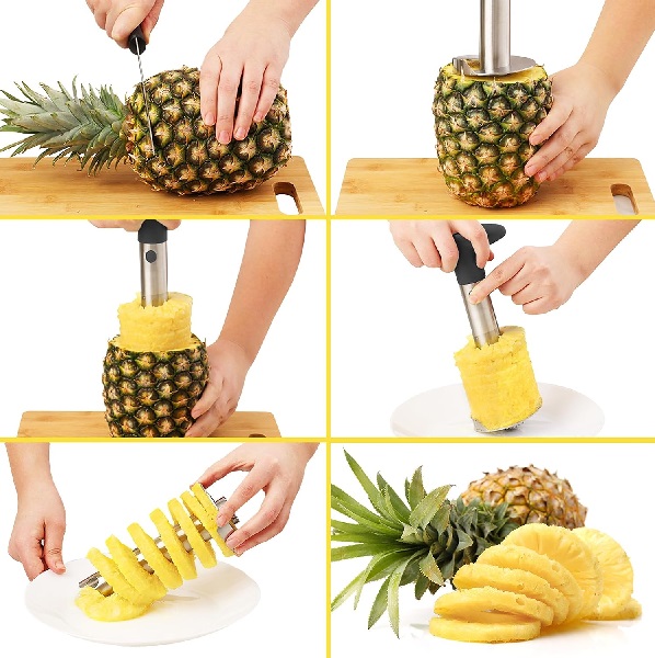 Pineapple Cutter and Corer with Triple Reinforced Stainless Steel