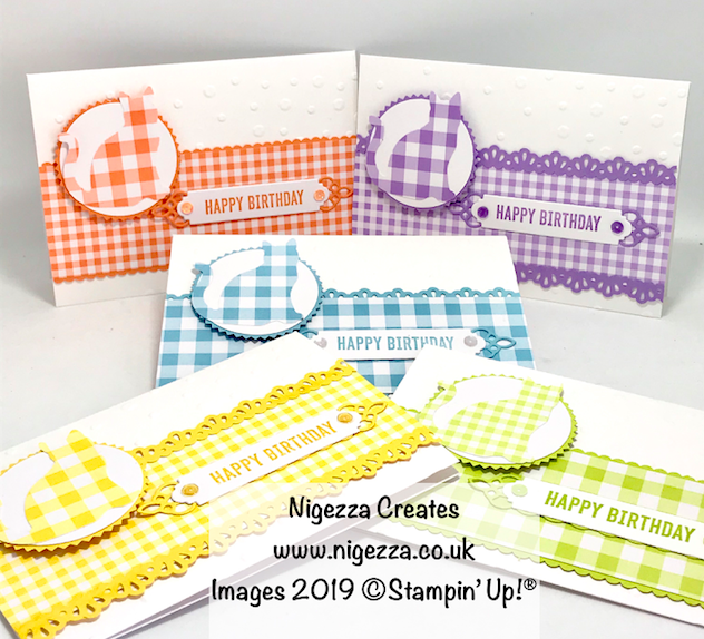 Gingham Gala Cat Punch Stampin Up