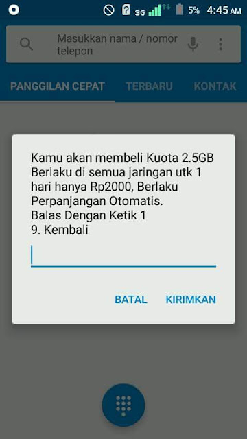 Cara Beli Paket Tri 2000 Dapat 2.5GB Terbaru