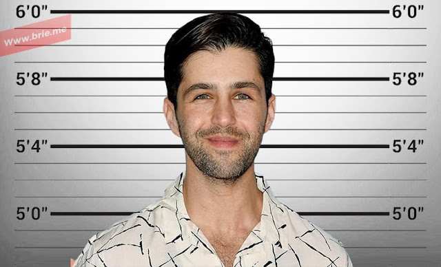 Josh Peck standing in front of a height chart