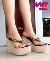 Wedges Wanita Murah TBPMA87 Hitam 