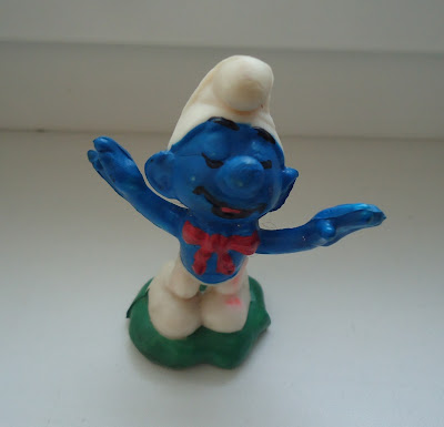 Band Leader Smurf Figure Dark Blue Peyo Schleich Schtroumpf Very Rare