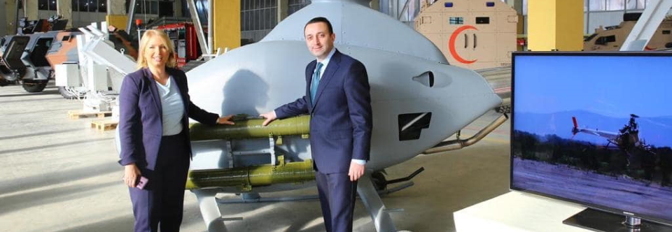 Georgia unveils new unmanned helicopter armed with Ukrainian antitank guided missiles