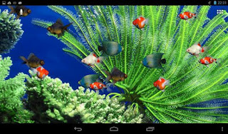 live Wallpaper Aquarium Android hidup