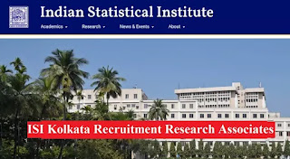 ISI Kolkata Recruitment Research Associates