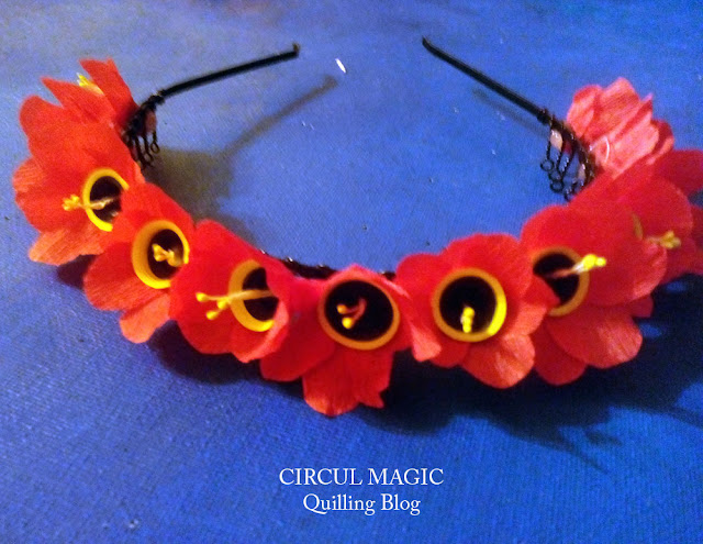 Coronita cu lalele de hartie circul magic quilling blog