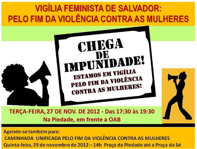 Vigília feminista, chega de violência!