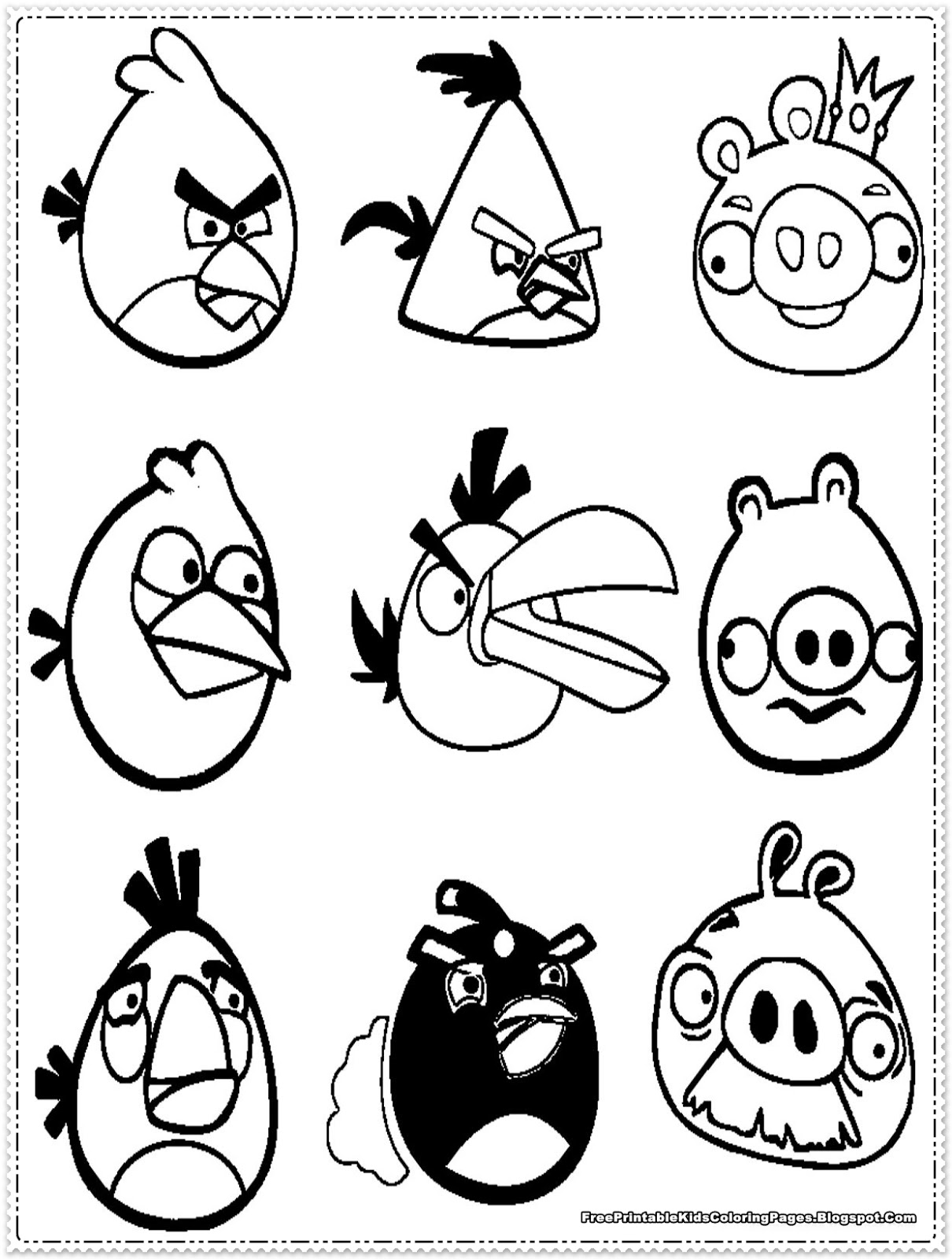 Download Angry Birds kids Coloring Pages - Free Printable Kids Coloring Pages