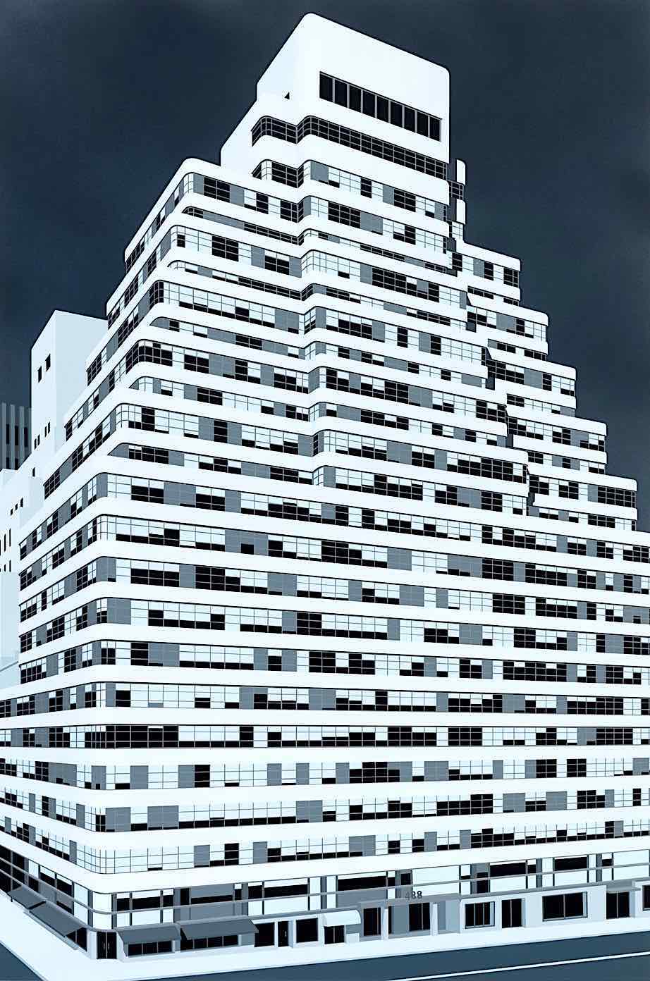 Daniel Rich art, a giant apartment complex