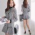 Women Long Sleeve Plaid Dress