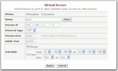 DSL-Virutal-Server-Settings