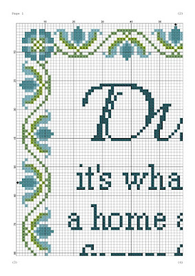 Dust fun sarcastic New Home funny cross stitch quote pattern - Tango Stitch