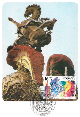 Maxicard "Les Fallas de Valencienne" - Espagne 1984