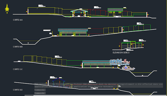 Huancavelica rural school in AutoCAD 