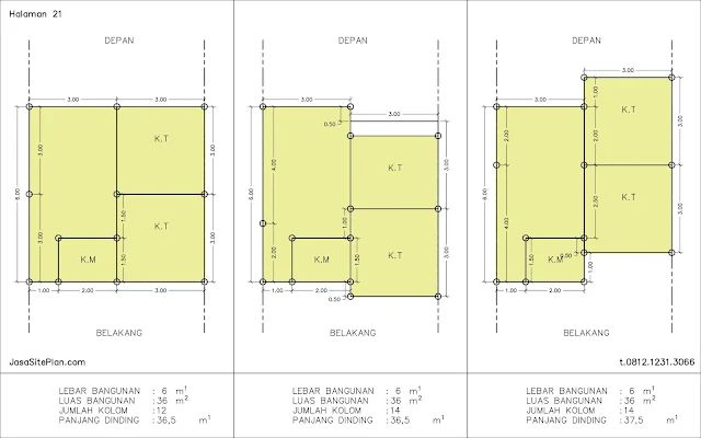 denah rumah type 36/45