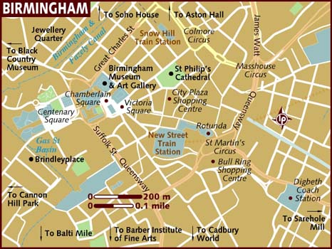 Map Of Uk Cities. Map of Birmingham City