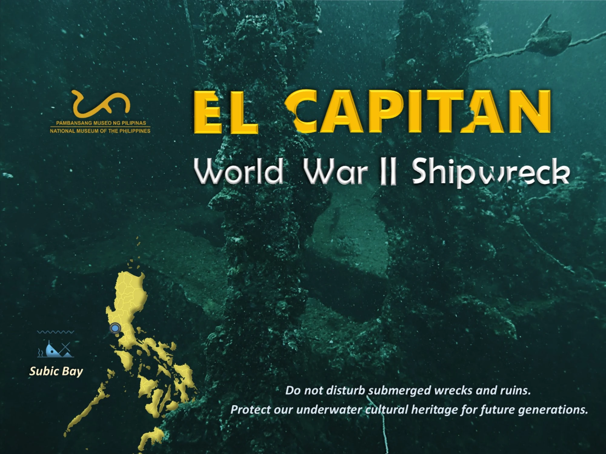 World Naval History - The most known World War II Shipwrecks - El Capitan, in Subic Bay, Zambales