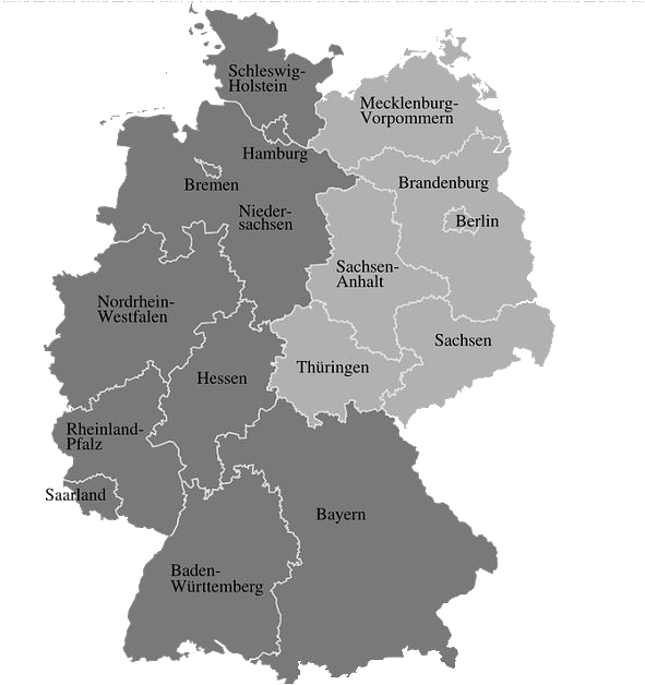 Almanca almanya'nın şehir isimleri Der Berlin  Der Saschsen  Der Bayern  Der BadenWürttemberg  Der Hessen  Der Rheiland Pflaz