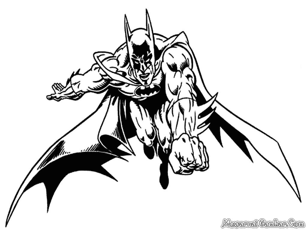 Mewarnai Gambar  Batman Mewarnai Gambar 