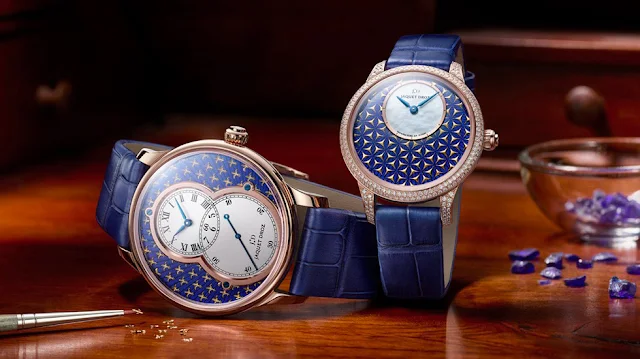 Jaquet Droz Grande Seconde Paillonnée and Petite Heure Minute Paillonnée