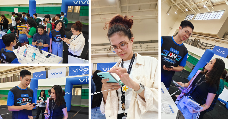 The students trying out the vivo Y36