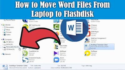 How to Move Word Files From Laptop to Flashdisk