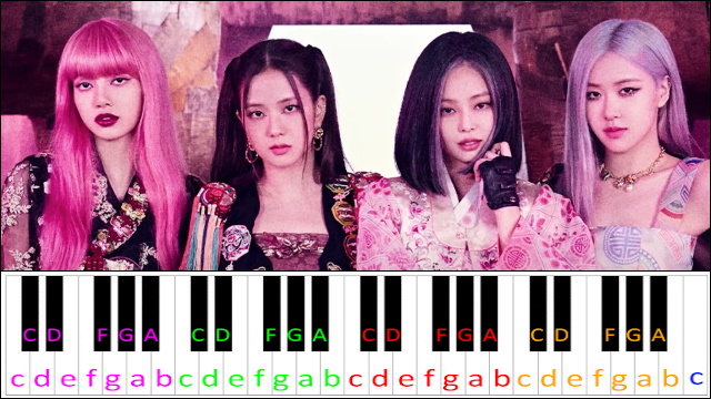How You Like That by BLACKPINK (Easy Version) Piano / Keyboard Easy Letter Notes for Beginners