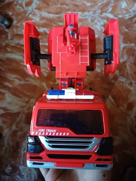 Toy firetruck robot