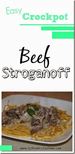 easy crockpot beef stroganoff recipe #recipes #crockpot