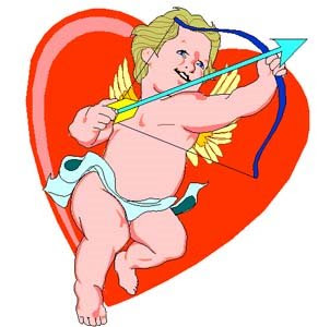 Cupid and valentines day