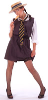 Emily Booth Dressed as a Schoolgirl